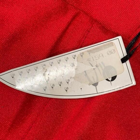 Mark Wong Nark Avant Garde Womens Red Low-Rise Elastic Cropped Pants NWT Size S - Picture 8 of 8